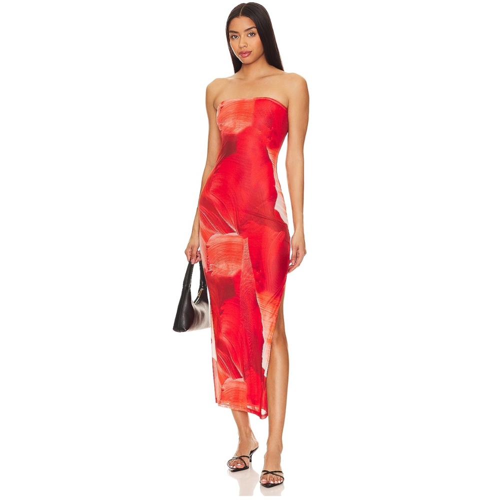 Jamila Maxi Dress in Red Multi